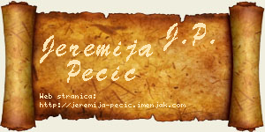 Jeremija Pecić vizit kartica